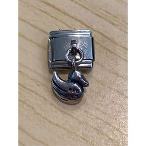 .925 Duck Dangling on Italian Stainless Steel Charm #vintage #duck